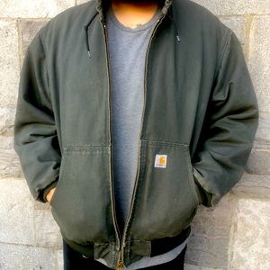 Carrhartt XL J140 Jacket with hood, moss